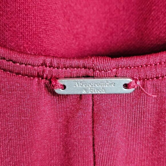 Abercrombie & Fitch Maroon High Cut Scoop Back One Piece Swimsuit L - Picture 5 of 11